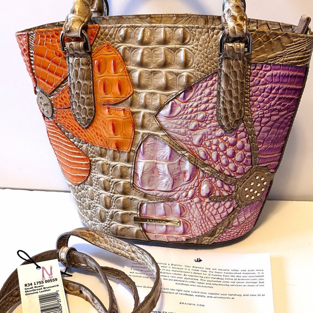 Brahmin Small Bowie - Shortbread Brunswick